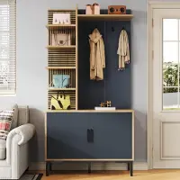 Fortuna Set de penderie Lai avec compartiment à chaussures, étagères, séparateurs réglables et crochets - Solution de rangement pratique pour votre chambre à coucher