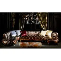 AEA VIP Gold Designer Chesterfield Couch U-Form Wohnlandschaft Polster Ecksofa