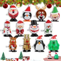 Dripio 12 figurines à suspendre pour le sapin de Noël, représentant un bonhomme de neige et un Père Noël