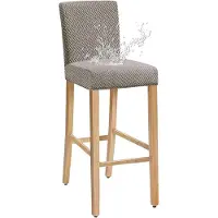 Merkloos Housses de chaise, amovibles et lavables, lot de 2, couleur taupe, imperméables, extensibles, pour chaises de salle à manger