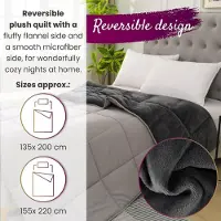 Merkloos Couverture Steppbett, dimensions 135x200 cm, gris et gris clair, pour chambre à coucher