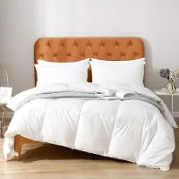 Merkloos Couette en duvet 10%, dimensions 200x200 cm, respirante, pour toute l'année