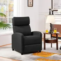 Yaheetech Fauteuil de relaxation , fauteuil télé, canapé individuel, fauteuil de repos avec repose-pieds réglable