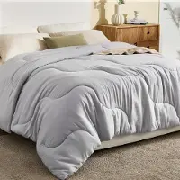 Merkloos Couverture Steppbett en microfibre, chaleur modérée, 220 x 240 cm, adaptée aux 4 saisons
