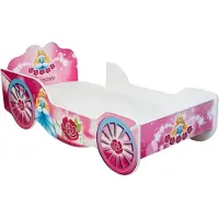 Dmora - Lit pour bébé à Rzeszów, lit pour chambre d'enfant, lit simple avec commode