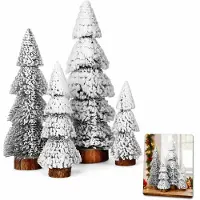 Sonstiges Mini sapin de Noël artificiel avec neige, lot de 4, décoration de table
