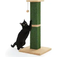 Merkloos Arbre à chat de 81 cm, avec jouet, de couleur verte, pour chats d'intérieur