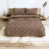 Merkloos Couette sans housse 240 x 200 cm, couleur taupe, pour lit double, lavable, idéale pour la chambre à coucher