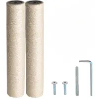 Merkloos Tronc en bois de 34 cm, lot de 2, avec vis et clé, en sisal naturel, pour chats