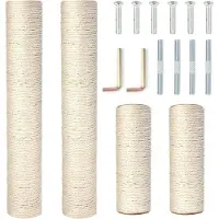 Merkloos Kit de remplacement pour griffoir pour chat, comprenant 4 pièces, de dimensions 40 cm et 20 cm, de couleur blanche, pour rénovation