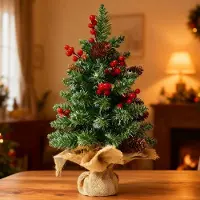 Sonstiges Mini sapin de Noël artificiel, 45 cm, déjà décoré