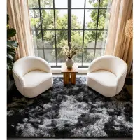 Sonstiges Tapis pour salon, dimensions 200 x 300 cm, couleur gris foncé, forme rectangulaire