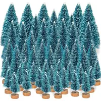 Sonstiges Mini sapin de Noël artificiel avec effet neige, disponible en 4, 6, 8 ou 12 cm, lot de 48