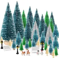 Sonstiges Mini-sapin de Noël, ensemble de 35 pièces, sapin de Noël artificiel, vert, petit