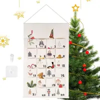 Dripio Calendrier de l'Avent en feutre, 24 compartiments, décoration de Noël à suspendre, à réaliser soi-même