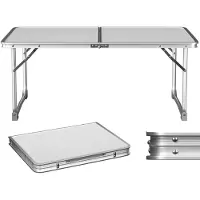 StarTech.com Table de camping pliante en aluminium - Table à manger pliable - Robuste - Pour une utilisation en extérieur - Idéale pour les barbecues et les fêtes - Dimensions : 60 x 40 x 26 cm