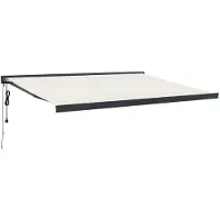 vidaXL Auvent rétractable Crème 4,5x3 m Tissu et aluminium