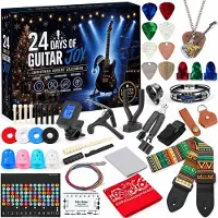 Dripio Calendrier de l'Avent pour guitaristes 2026, 24 accessoires, couleur verte