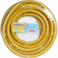 Famanu Tuyau d'arrosage Ultraflex jaune - 117000 Hozelock Tricoflex avec raccord