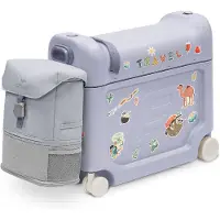 Stokke Kit de voyage JetKids, Arctic Blue - Avec valise BedBox Ride-On et sac à dos - Pour les enfants de 2 à 7 ans (jusqu'à 35 kg)