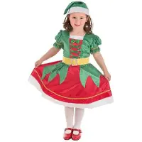 Creaciones Llopis Assistant Santa Claus Girl Costume Vert S Enfants