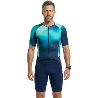 Orca Athlex Aero Race V2 Short Sleeve Trisuit Bleu S Homme