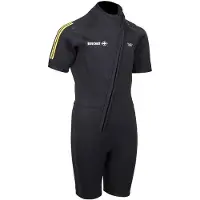 BEUCHAT 1dive Junior 3 Mm Short Sleeve Shorty Noir 10-12 Years Garçon