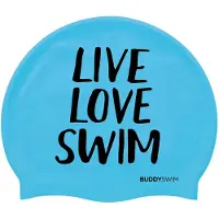 Buddyswim Bonnet De Bain Live Love Swim Silicone