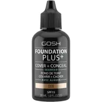 Gosh Fond de teint Plus+, Cover & Conceal, fond de teint liquide, 008, Honey, SPF 15, 30 ml, pour femmes (008, Miel)