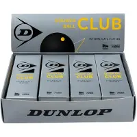 Dunlop Balles De Squash Club Single Yellow Dot