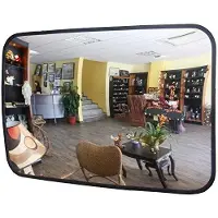 Merkloos Miroir de sécurité 60 x 40 cm - Miroir de surveillance - Miroir de contrôle - Bras de support flexible - Kit de montage - Reflet cristallin - Miroir d'observation