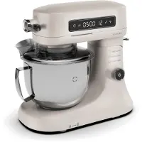 Klarstein Chiara robot de cuisine multifonctions – 1600 W, bol inox 5 L, 12 vitesses, écran tactile LCD, silencieux ≤ 72 dB, accessoires lavables, set de pâtisserie, boîtier en aluminium moulé, sable