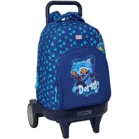Safta : Sac à dos évolutif compact pour enfants, style "Demon Hunters" K-pop, 33 litres, avec roulettes, couleur bleue. Tailles enfant, taille unique