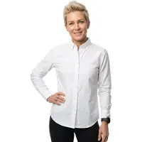 Superdry pour femme. W4010565A Chemise oxford slim fit blanche (XXS), Casuel, Coton, Manche longue