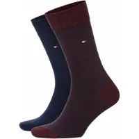 Tommy Hilfiger Lot de 2 Chaussettes Birdseye Navy Bordeaux