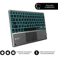 Subblim Clavier Sans Fil Smart Backlit Bluetooth Touchpad Espagnol