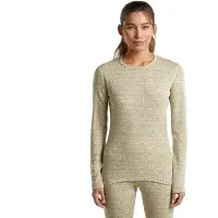 Icebreaker 260 Tech Vertex Alpgeo Long Sleeve T-shirt Beige L Femme