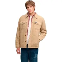Superdry Retro Fleece Overshirt Long Sleeve Shirt Marron M Homme