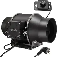 StarTech.com Ventilateur à canal - Ventilateur de soufflage - Débit d'air : 683 m³/h - Puissance : 55 W - Tension : 240 V - Diamètre : 150 mm - Noir