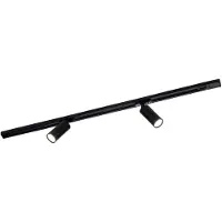 LEDVION systeme rail LED 1m monophase Noir 2 spots sans ampoule GU10