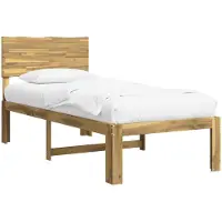 Syfax Lit simple avec tête de lit, modèle ROSTOCK, blanc, 100 x 200 cm