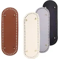 OEM Panneaux de base de 12 x 4 pouces, lot de 4, avec trous, pour projets de sacs à main faits maison, couleurs : marron, noir, beige, blanc. Idéal pour les projets créatifs de loisirs