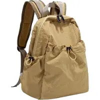 OEM Sac en nylon pour femmes avec bretelles réglables - sac léger et souple - confortable et décontracté - idéal pour un usage quotidien et pour les voyages - couleur kaki - pièce unique