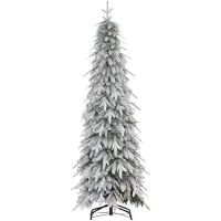 Youjia Arbre de Noël artificiel, 180 cm, aspect réaliste avec 600 branches denses, neige artificielle, système d'ouverture automatique