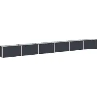 Syfax Bordure de jardin surélevée, couleur anthracite, dimensions 600 x 40 x 55 cm