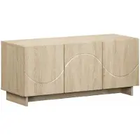 Syfax Meuble TV bas, dimensions 90 x 34,5 x 40 cm, en panneaux de particules imitation chêne Sonoma