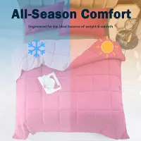 Merkloos Couvre-lit réversible pour lit double, ensemble de 3 pièces, 200 x 200 cm, rose, pour chambre à coucher