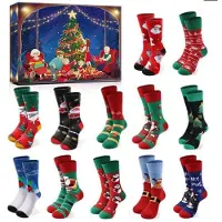 Sonstiges Calendrier de l'Avent 2026 avec 12 paires de chaussettes de Noël pour femmes