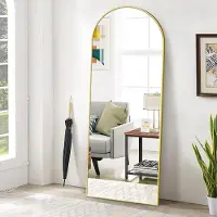 Koonmi Miroir corporel , dimensions 52 x 161 cm, finition dorée