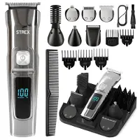 Strex Tondeuse à barbe - Kit 14 en 1 - Sans fil et résistant à l'eau - Multigroomer / Tondeuse corporelle / Tondeuse